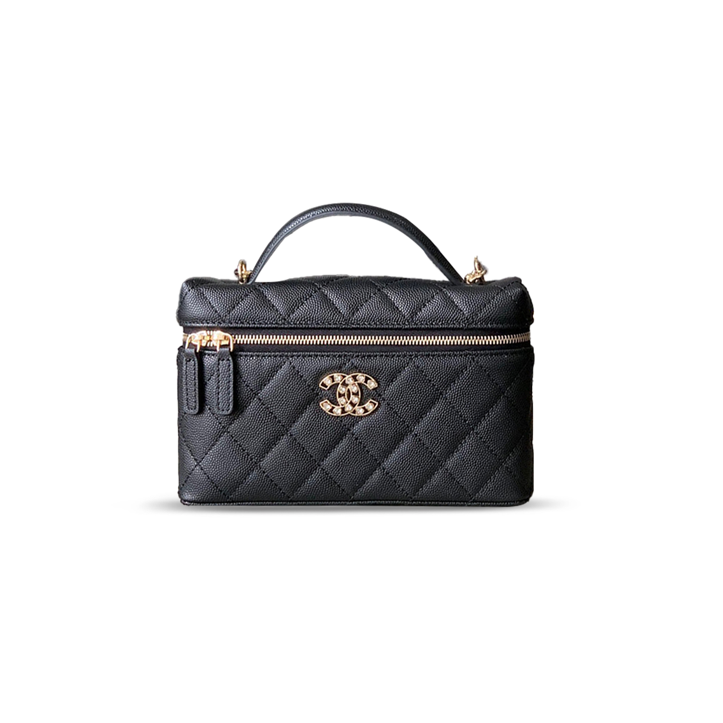 CHANEL 25P LOVE DIAMOND LP LUNCH BOX BAG BLACK AP4407 (19*14*5cm)